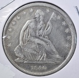 1840 SEATED LIBERTY HALF DOLLAR XF