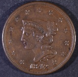 1842 LARGE CENT BU