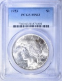 1923 PEACE DOLLAR  PCGS MS-63