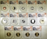 2015-S 14-COIN SILVER PROOF SET  ANACS PR-70 DECAM