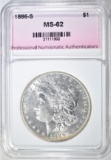 1886-S MORGAN DOLLAR, PNA BU