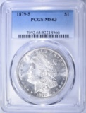 1879-S MORGAN DOLLAR, PCGS MS-63