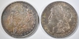 1890 & 86 MORGAN DOLLARS AU/BU TONED