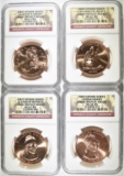 2008 FIRST SPOUSE BRONZE MEDAL SET: NGC GRADED