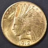 1912 $10 GOLD INDIAN HEAD  BU