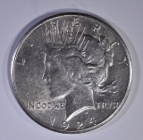 1924-S PEACE DOLLAR   AU/BU