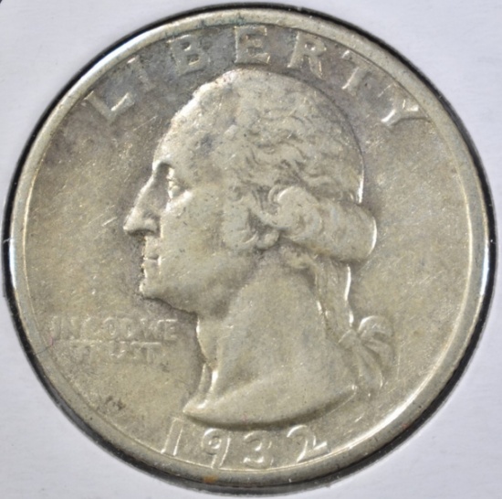 1932-S WASHINGTON QUARTER, NICE AU/BU