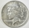 1921 PEACE DOLLAR  AU/BU