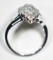 10KT WHITE GOLD CLUSTER RING W/ 1CT. OF DIAMONDS