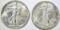 1942, 43 WALKING LIBERTY HALF DOLLARS CH BU