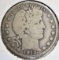 1913 BARBER HALF DOLLAR, GOOD