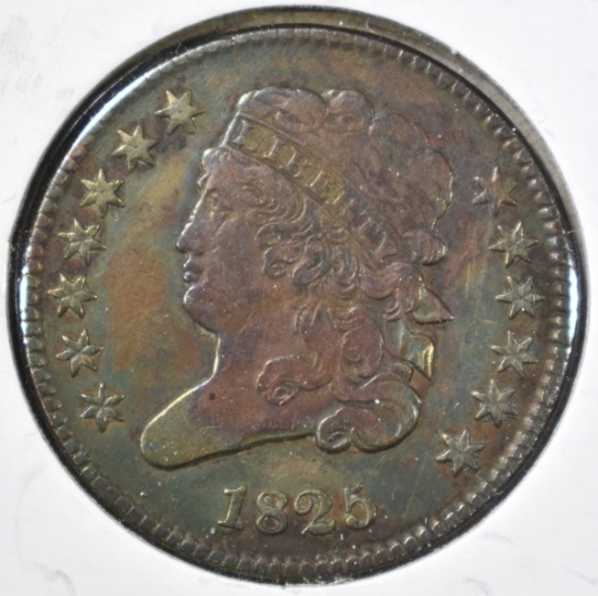 1825 HALF CENT  VF