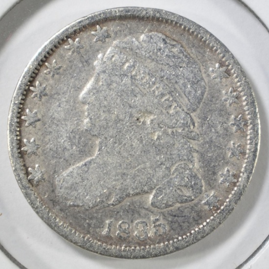 1835 BUST DIME, VG