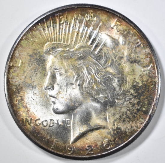 1926-S PEACE DOLLAR CH BU TONED