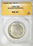 1926 SESQUICENTENNIAL COMMEM HALF DOLLAR