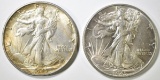 1 - 1945-S & 1-1945 WALKING LIBERTY HALF DOLLARS