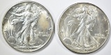 1942, 43 WALKING LIBERTY HALF DOLLARS CH BU