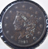 1835 LARGE CENT, XF