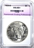 1923-D PEACE DOLLAR, NGP GEM BU+