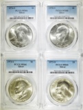 2-1973-S & 2 76-S SILVER IKE DOLLARS, PCGS MS-66