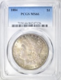 1884 MORGAN DOLLAR  PCGS MS-66