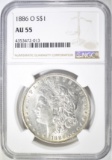 1886-O MORGAN DOLLAR  NGC AU-55