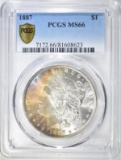 1887 MORGAN DOLLAR  PCGS MS-66