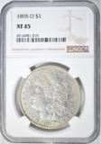 1895-O MORGAN DOLLAR  NGC XF-45