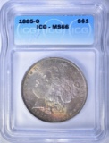 1885-O MORGAN DOLLAR  ICG MS-66