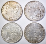 (4) 1887 MORGAN DOLLARS  BU