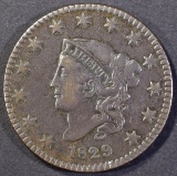 1829 LARGE CENT VF