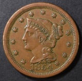 1854 BRAIDED HAIR LARGE CENT AU