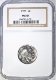 1929 BUFFALO NICKEL  NGC MS-64