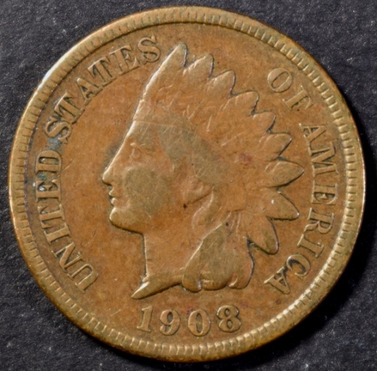 1908-S INDIAN HEAD CENT VG