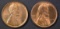 (2) 1909 VDB LINCOLN CENTS  CH BU