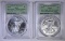 (2) 2016 30th ANN. FIRST DAY ASE PCGS MS-70