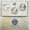 1984 OLYMPIC P-D-S OLYMPIC SILVER DOLLAR  SET