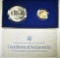 1987 CONSTITUTION SILVER DOLLAR & $5.00 GOLD SET