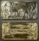 2-HAMILTON MINT GOLD PLATED 1oz SILVER BARS