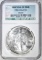 1986 AMERICAN SILVER EAGLE, NGC MS-69 1st YEAR