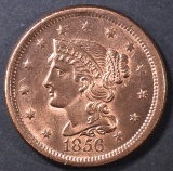 1856 LARGE CENT  CH BU FULL RED