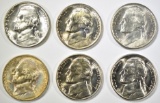 6-1944-D BU SILVER JEFFERSON NICKELS