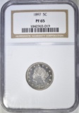 1897 LIBERTY HEAD NICKEL  NGC PF-65