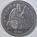 1847 SEATED DOLLAR  BU