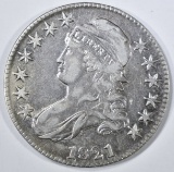 1821 BUST HALF DOLLAR, AU