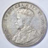 1916 CANADIAN FIFTY CENTS, XF!