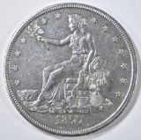 1877-CC TRADE DOLLAR, AU