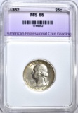 1932 WASHINGTON QUARTER, APCG GEM BU