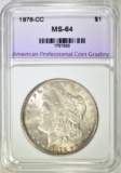 1878-CC MORGAN DOLLAR, APCG CH/GEM BU