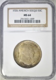 1926 AMERICA SESQUI COMMEM HALF DOLLAR  NGC MS-64